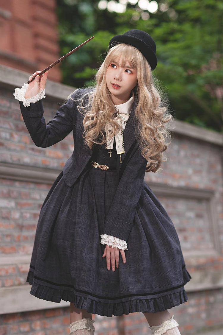 Lolita Jumper Skirt - Princess Lost In The Fog, 2 Colors, Classic Style, Ruffled - additional product view 6