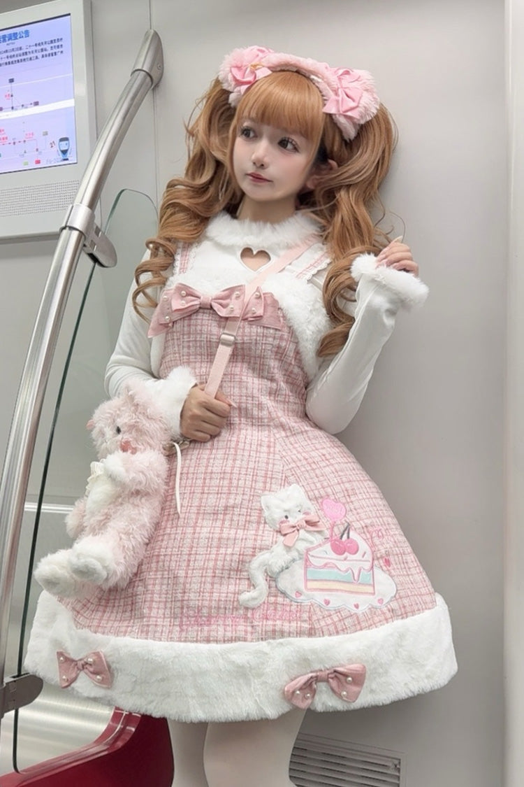 Lolita Jumper Skirt - Print, Pink, Bow Detail, Printed, Embroidered - additional product view 3
