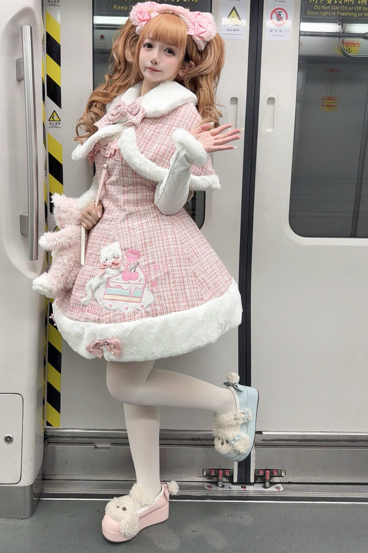 Lolita Jumper Skirt - Print, Pink, Bow Detail, Printed, Embroidered - additional product view 4