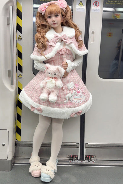 Lolita Jumper Skirt - Print, Pink, Bow Detail, Printed, Embroidered - additional product view 5
