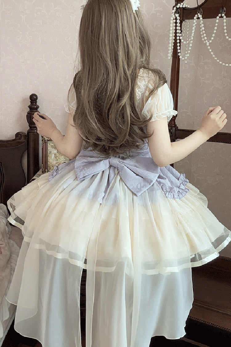 Lolita Jumper Skirt - Purple/ivory Dance Of Time, 2 Colors, Ballet-Inspired Style - additional product view 6