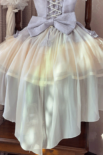 Lolita Jumper Skirt - Purple/ivory Dance Of Time, 2 Colors, Ballet-Inspired Style - additional product view 8