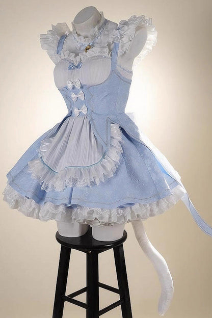Lolita Jumper Skirt - Ram Rem, 2 Colors, Sweet Style, Bow Detail, Ruffled - additional product view 3