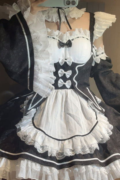 Lolita Jumper Skirt - Ram Rem, 2 Colors, Sweet Style, Bow Detail, Ruffled - additional product view 5