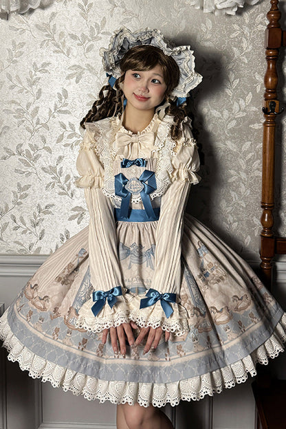 Lolita Jumper Skirt - Sea Salt Fairy Tale Doll, 2 Colors, Sweet Style, Bow Detail, Ruffled - additional product view 9