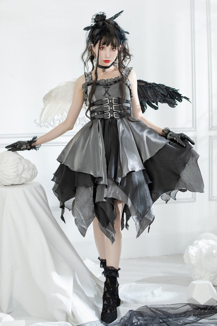 Lolita Jumper Skirt - Seven Deadly Sins: Lust, 2 Colors, Gothic Style, Layered - additional product view 5