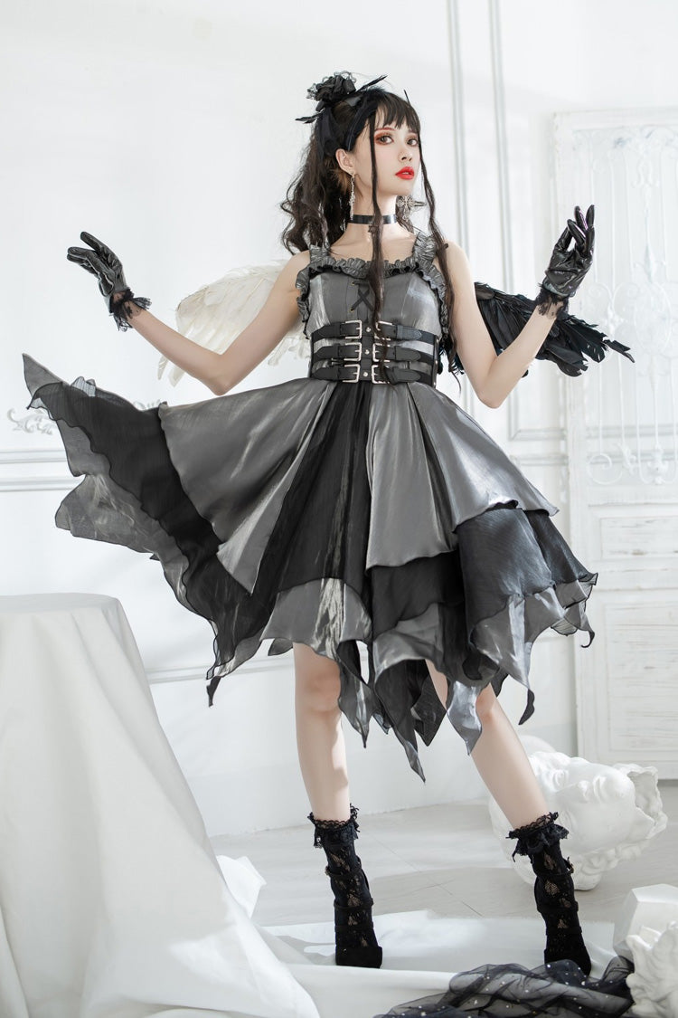 Lolita Jumper Skirt - Seven Deadly Sins: Lust, 2 Colors, Gothic Style, Layered - additional product view 7