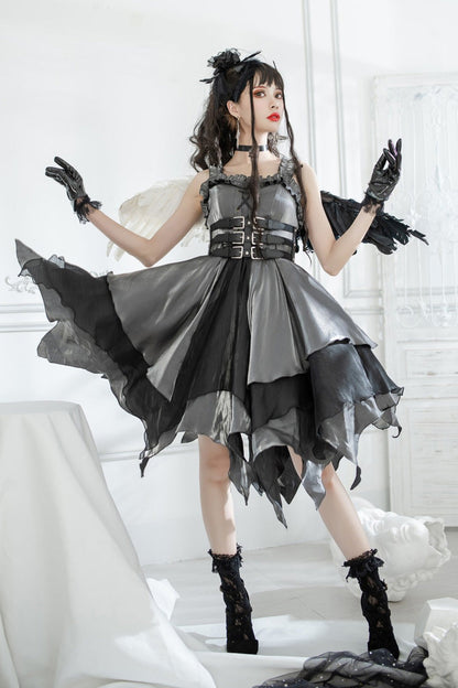 Lolita Jumper Skirt - Seven Deadly Sins: Lust, 2 Colors, Gothic Style, Layered - additional product view 7