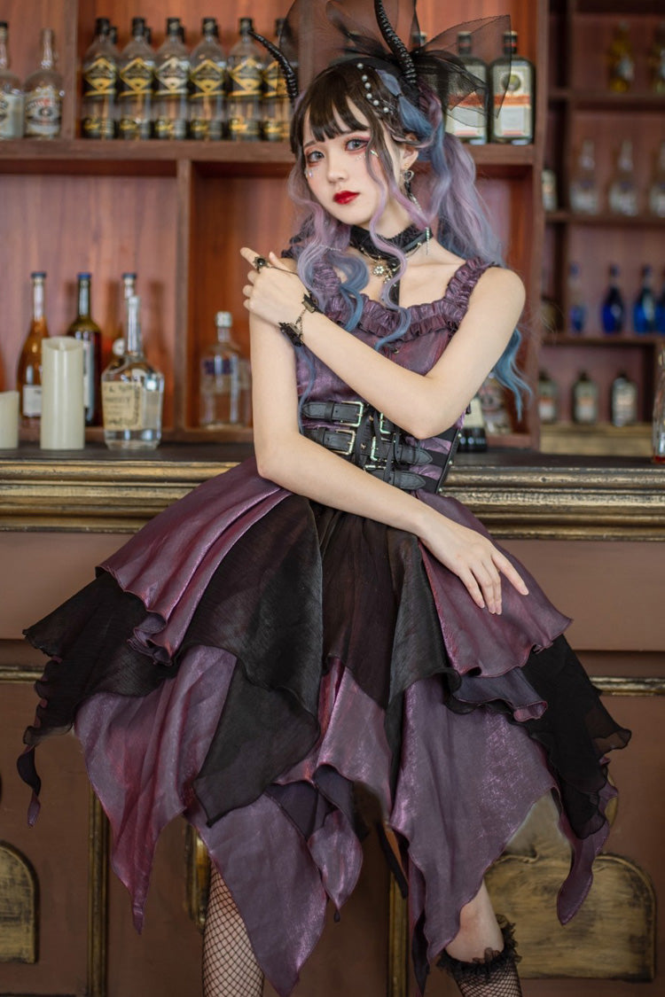 Lolita Jumper Skirt - Seven Deadly Sins: Lust, Purple, Layered, Gothic Style - additional product view 3