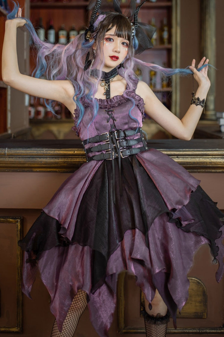 Lolita Jumper Skirt - Seven Deadly Sins: Lust, Purple, Layered, Gothic Style - additional product view 4