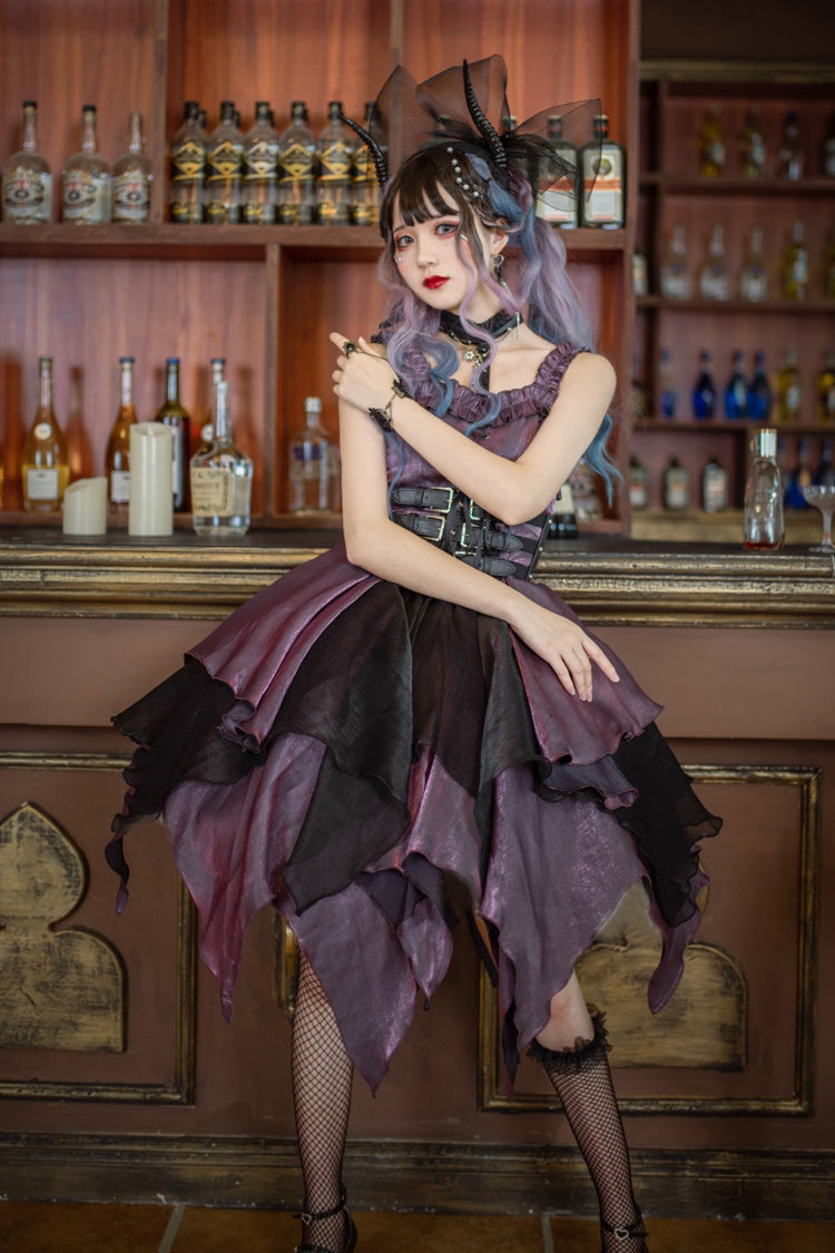Lolita Jumper Skirt - Seven Deadly Sins: Lust, Purple, Layered, Gothic Style - additional product view 5