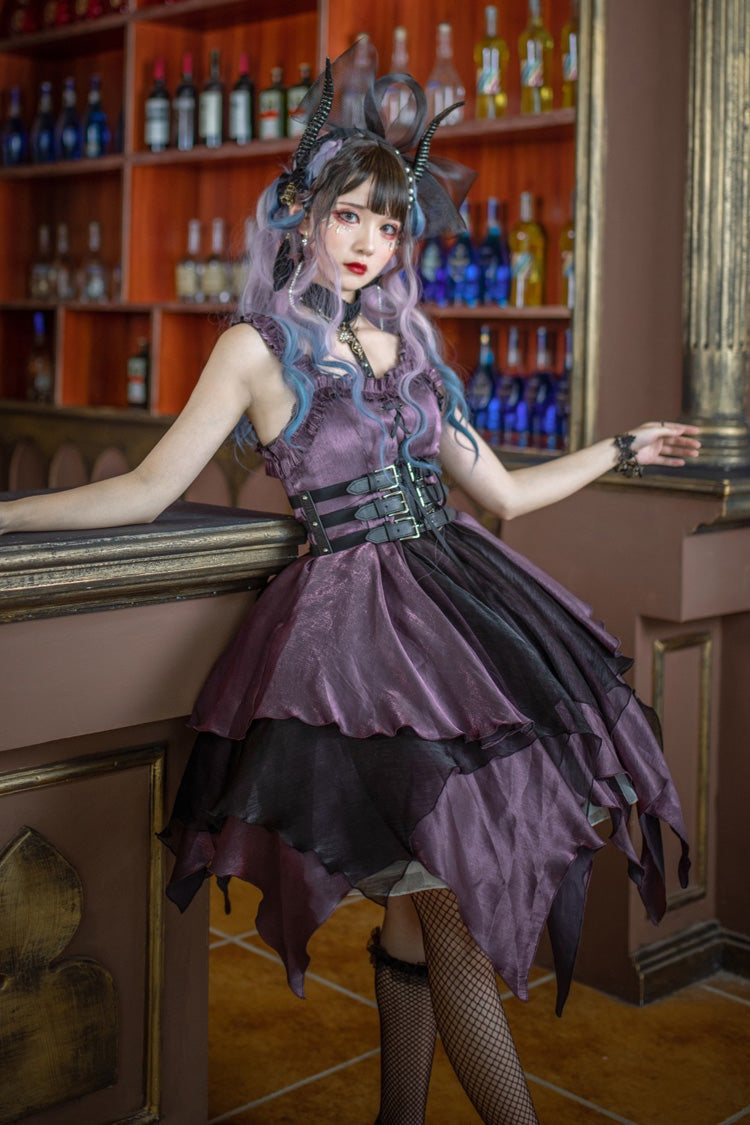 Lolita Jumper Skirt - Seven Deadly Sins: Lust, Purple, Layered, Gothic Style - additional product view 6