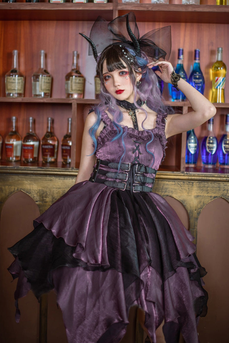 Lolita Jumper Skirt - Seven Deadly Sins: Lust, Purple, Layered, Gothic Style - additional product view 7
