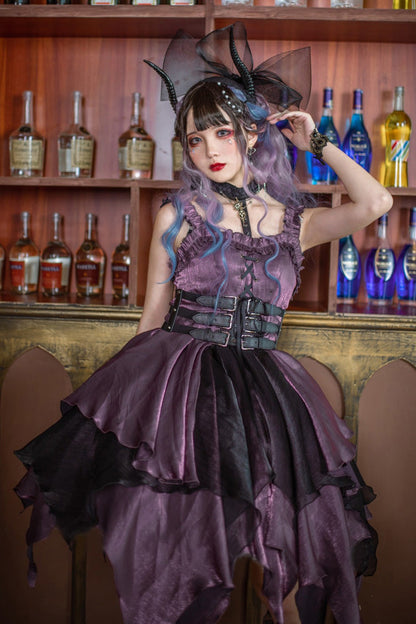 Lolita Jumper Skirt - Seven Deadly Sins: Lust, Purple, Layered, Gothic Style - additional product view 7