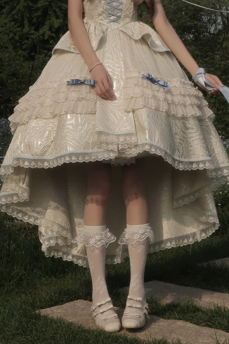 Lolita Jumper Skirt - Tycoon's Daughter, 2 Colors, Bow Detail, Ruffled, Sweet Style - additional product view 2