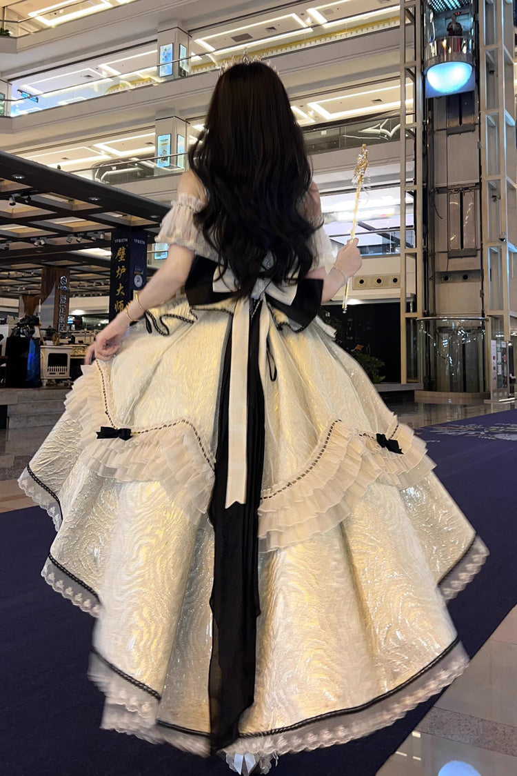 Lolita Jumper Skirt - Tycoon's Daughter, 2 Colors, Ruffled, Sweet Style, Bow Detail - additional product view 5