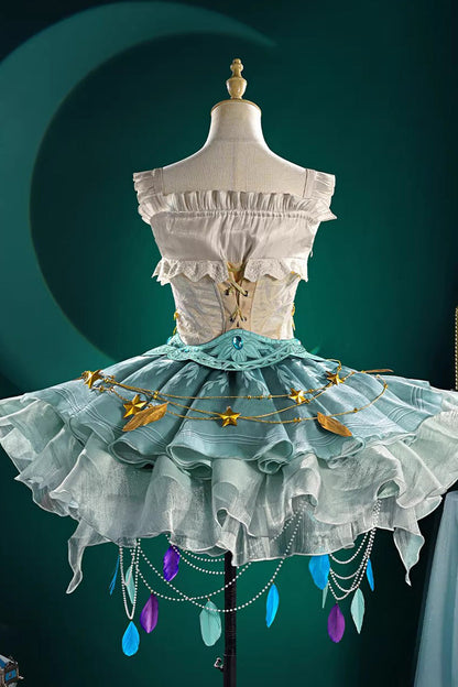 Lolita Jumper Skirt - White/green Game-themed Rare, 2 Colors, Square Collar, Sweet Style - additional product view 2