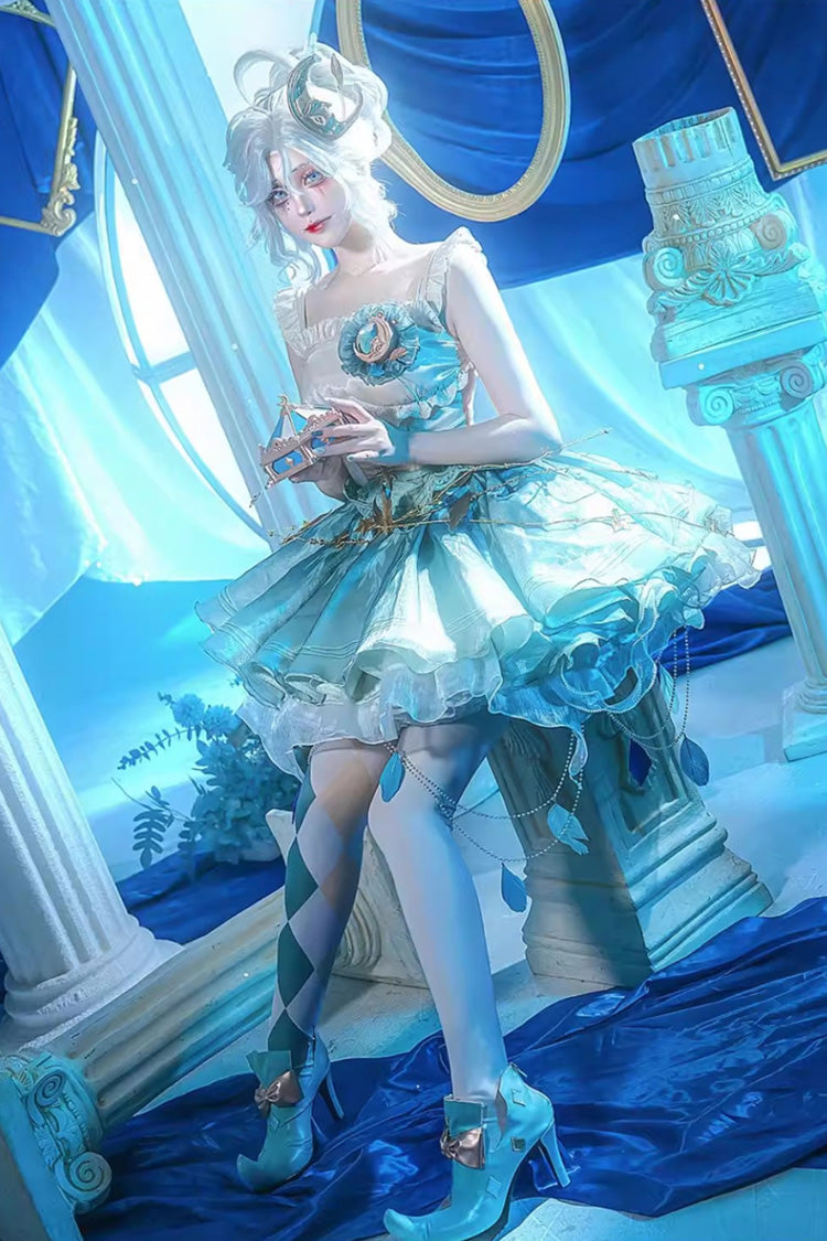 Lolita Jumper Skirt - White/green Game-themed Rare, 2 Colors, Square Collar, Sweet Style - additional product view 4