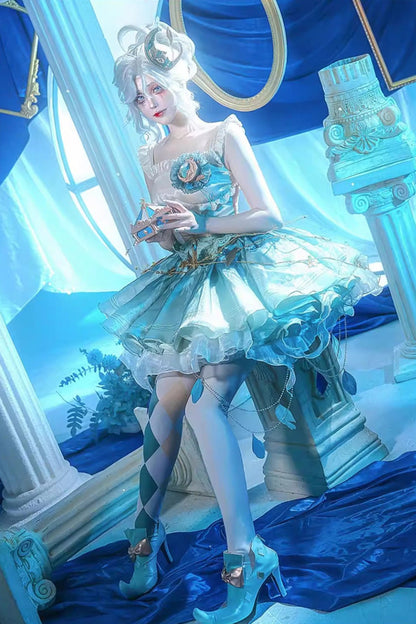 Lolita Jumper Skirt - White/green Game-themed Rare, 2 Colors, Square Collar, Sweet Style - additional product view 4