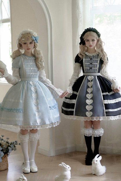 Lolita Jumper Skirt - Wish Heart, 2 Colors, Sweet Style, Bow Detail - additional product view 2