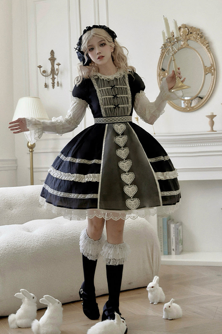 Lolita Jumper Skirt - Wish Heart, 2 Colors, Sweet Style, Bow Detail - additional product view 5