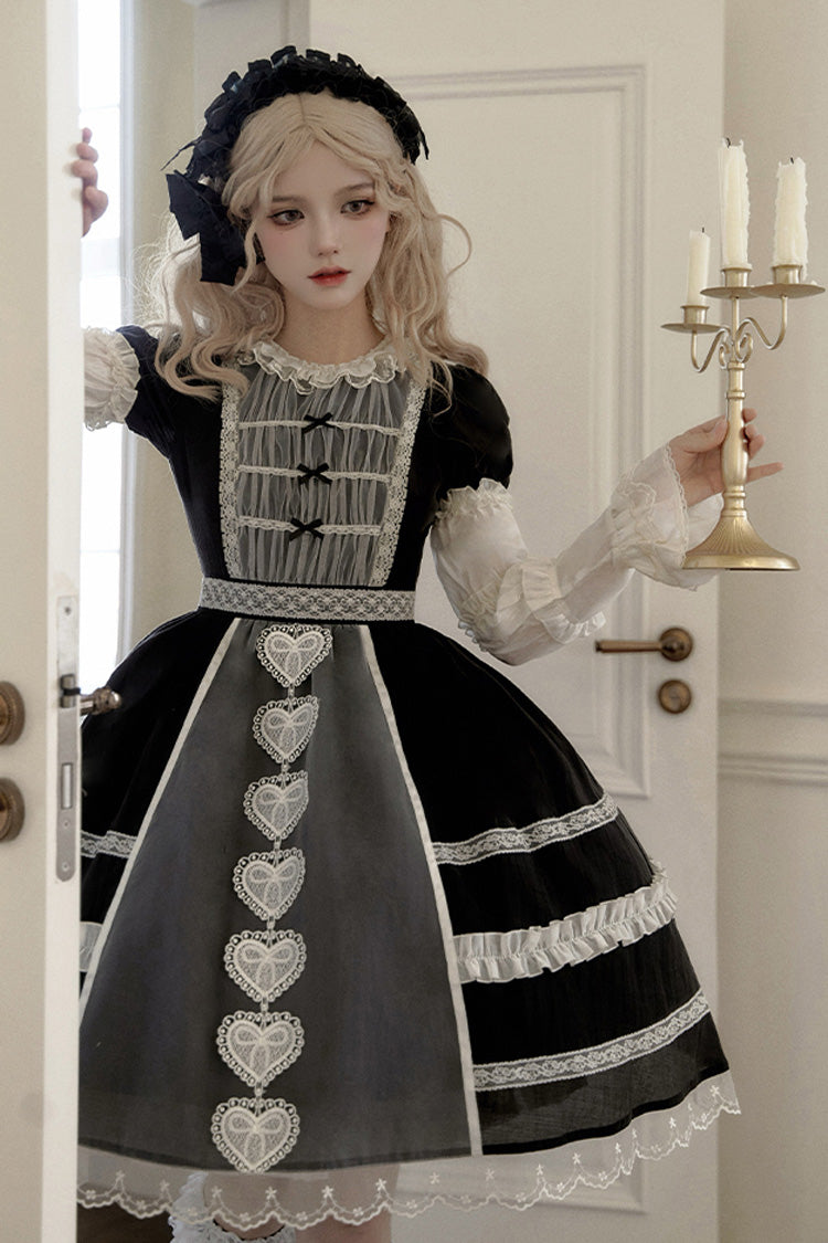 Lolita Jumper Skirt - Wish Heart, 2 Colors, Sweet Style, Bow Detail - additional product view 7