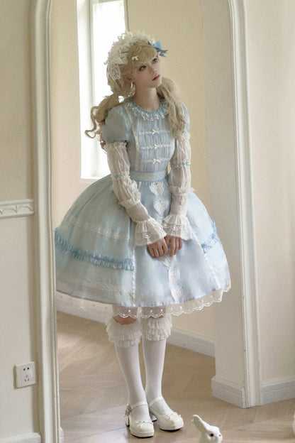 Lolita Jumper Skirt - Wish Heart, 2 Colors, Sweet Style, Bow Detail - additional product view 11
