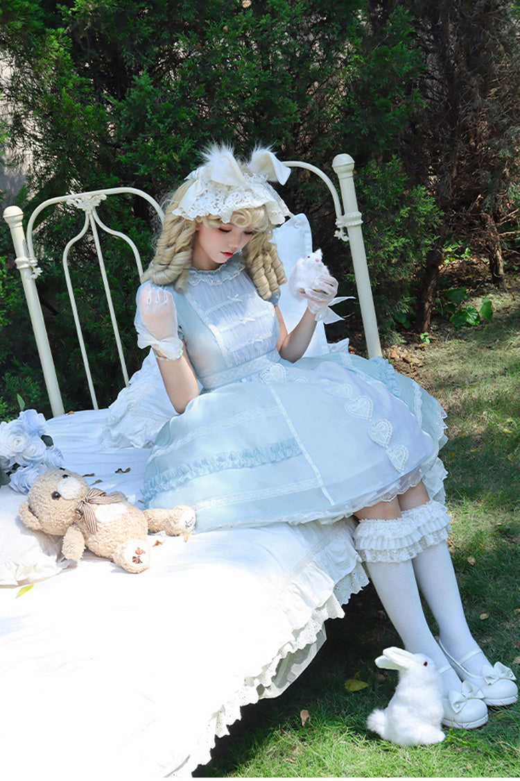 Lolita Jumper Skirt - Wish Heart, 2 Colors, Sweet Style, Bow Detail - additional product view 14