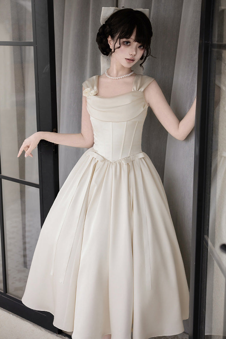 Lolita Jumper Skirt - With Love, Ivory, Square Collar - Lolita Coordinate Dress - additional product view 2