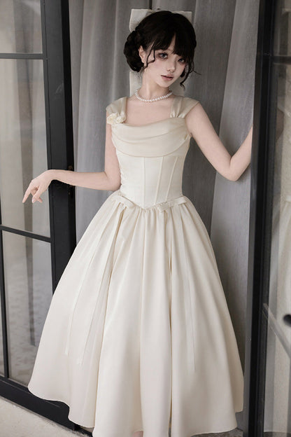 Lolita Jumper Skirt - With Love, Ivory, Square Collar - Lolita Coordinate Dress - additional product view 2