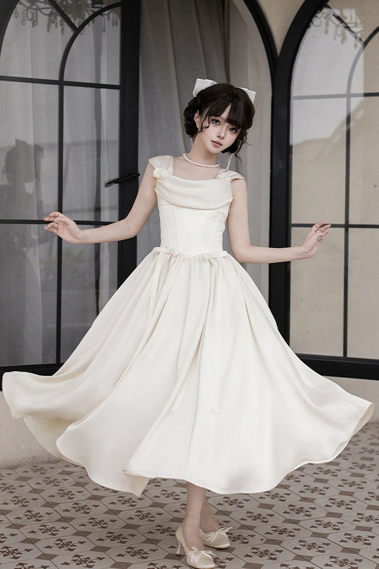 Lolita Jumper Skirt - With Love, Ivory, Square Collar - Lolita Coordinate Dress - additional product view 5