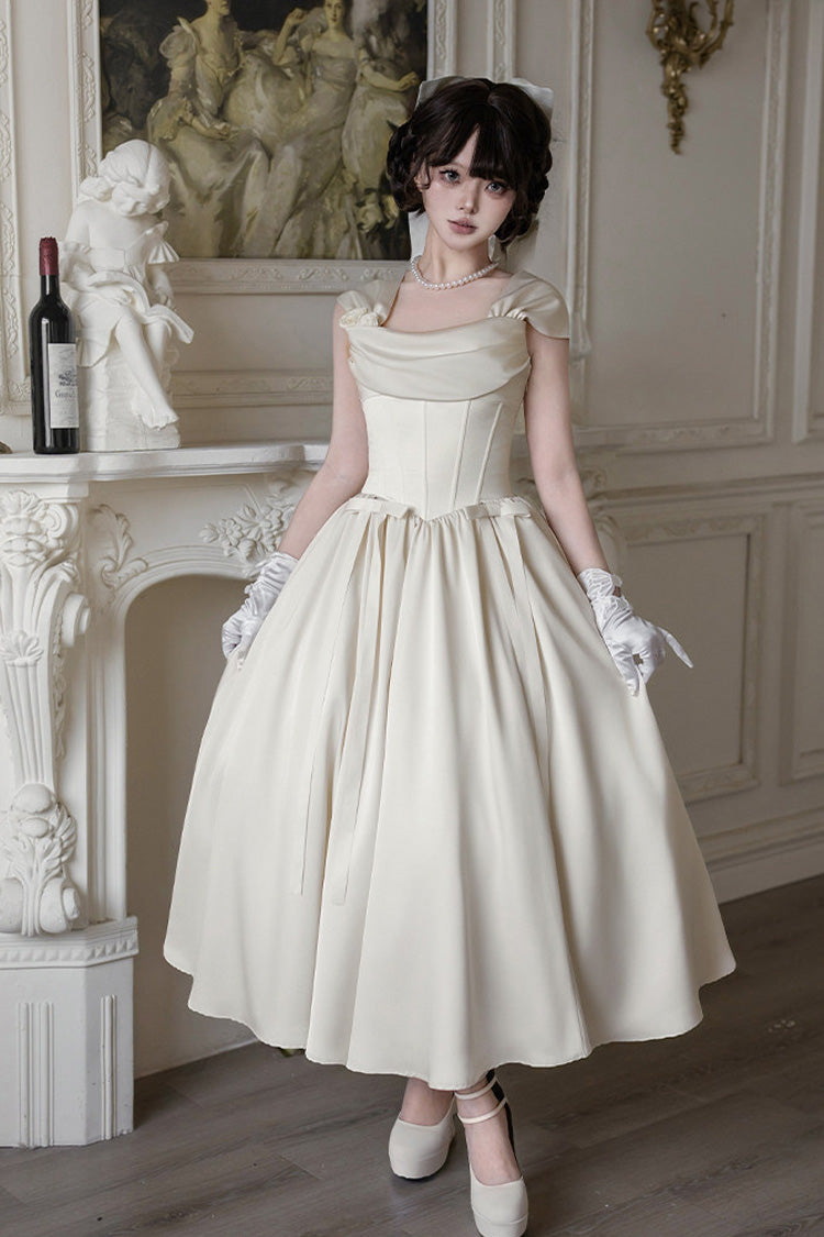 Lolita Jumper Skirt - With Love, Ivory, Square Collar - Lolita Coordinate Dress - main product image