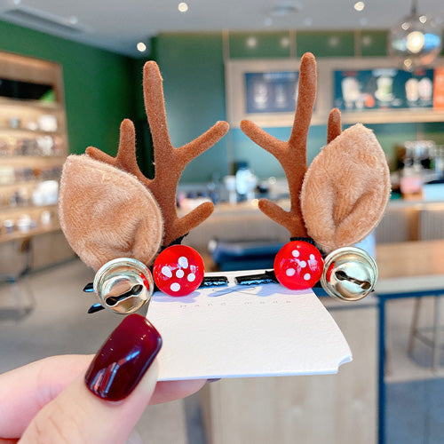 Lolita KC Headdress - Christmas Headdress Moose Horn, 2 Colors, Sweet Style - Bells Brown option
