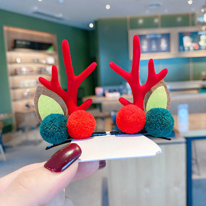 Lolita KC Headdress - Christmas Headdress Moose Horn, 2 Colors, Sweet Style - Colored Balls Red option