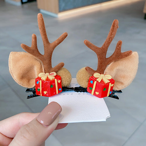 Lolita KC Headdress - Christmas Headdress Moose Horn, 2 Colors, Sweet Style - Gift Box Brown option