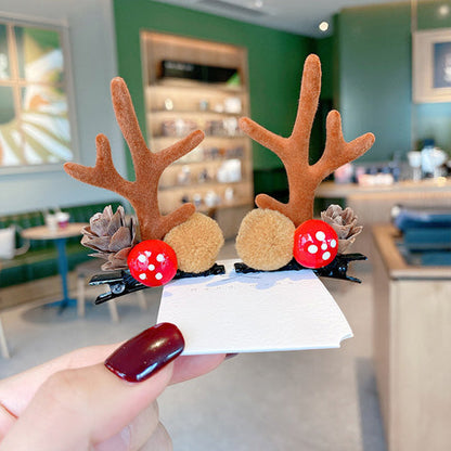 Lolita KC Headdress - Christmas Headdress Moose Horn, 2 Colors, Sweet Style - Pine Cones Brown option