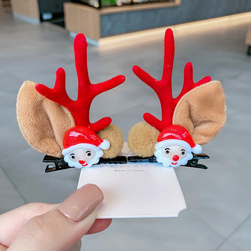 Lolita KC Headdress - Christmas Headdress Moose Horn, 2 Colors, Sweet Style - Santa Claus Red option