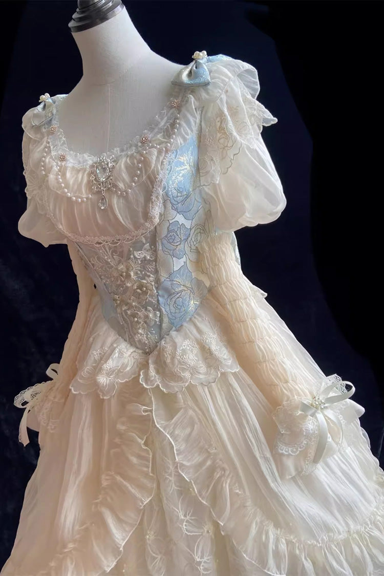 Lolita KC Headdress - Crown Coronation, Ivory, Sweet Style, Bow Detail, Lace Trim - additional product view 5