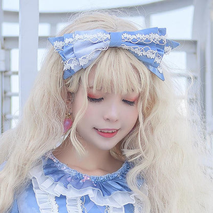 Lolita KC Headdress - Dream Ocean Theater 3 Colors, 3 Colors, Bow Detail, Sweet Style - M navy blue option