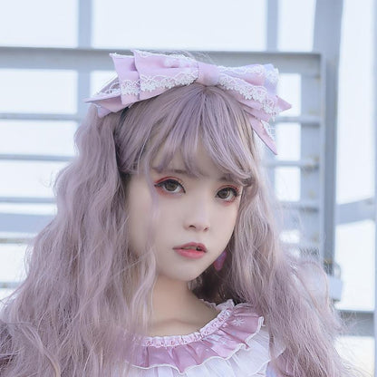 Lolita KC Headdress - Dream Ocean Theater 3 Colors, 3 Colors, Bow Detail, Sweet Style - M pink option
