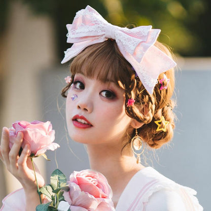 Lolita KC Headdress - Miss Betty 5 Colors, 5 Colors, Bow Detail, Sweet Style - M pink option