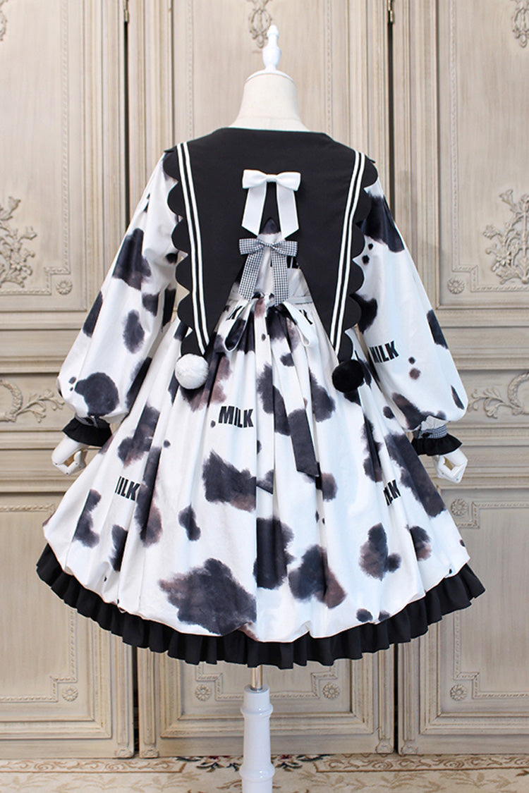 Lolita KC Headdress - White/black Navy Collar Headbow, 2 Colors, Sweet Style, Ruffled - additional product view 5