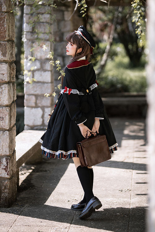 Lolita OP Dress - Magic Academy Witch Alchemy, 4 Colors, Gothic Style, Long Sleeves - additional product view 6