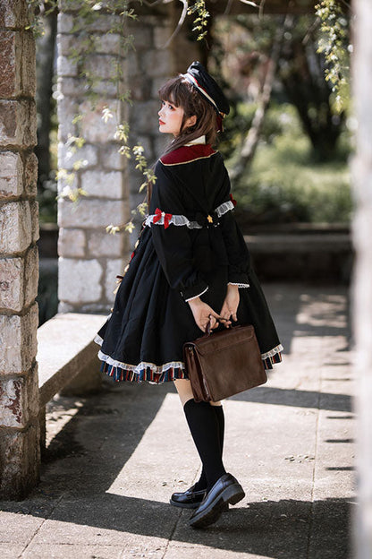Lolita OP Dress - Magic Academy Witch Alchemy, 4 Colors, Gothic Style, Long Sleeves - additional product view 6