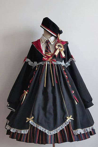 Lolita OP Dress - Magic Academy Witch Alchemy, 4 Colors, Gothic Style, Long Sleeves - main product image