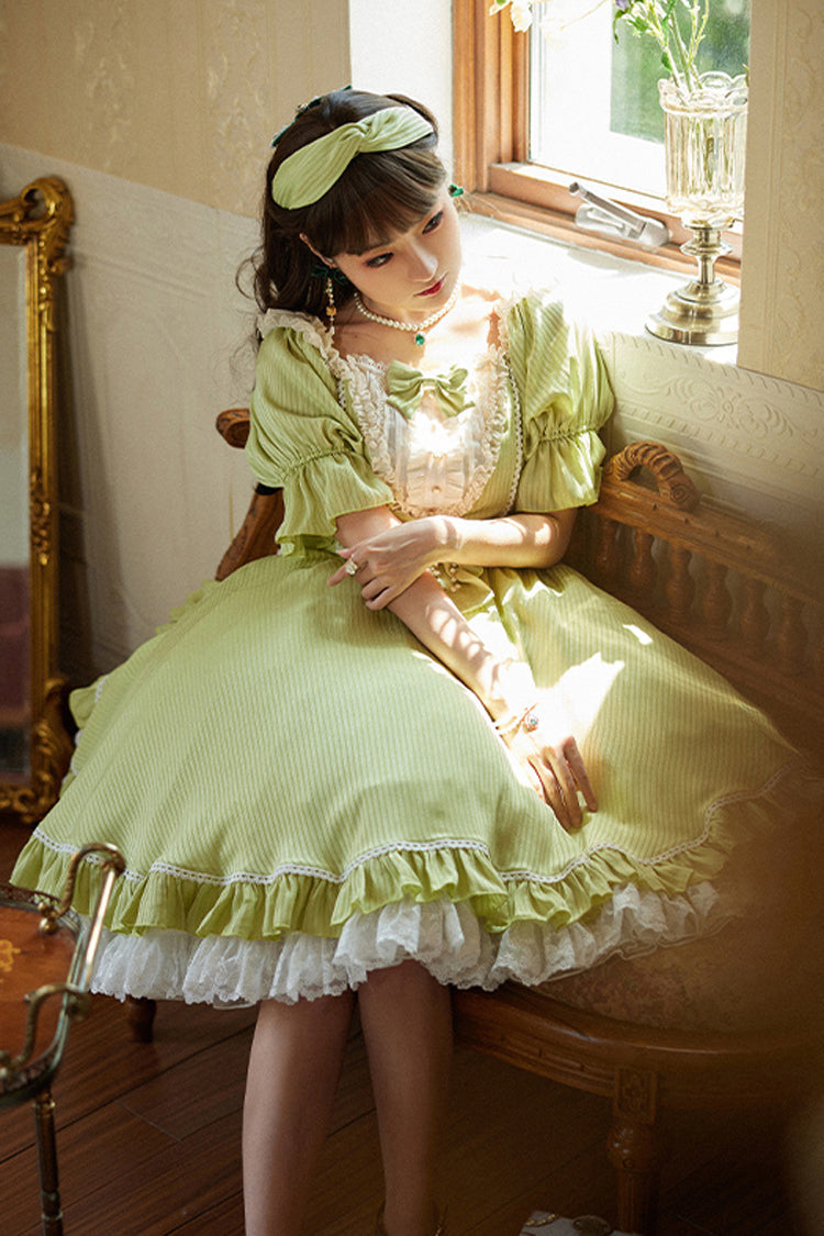 Lolita OP Dress - Midsummer Galaxy, 3 Colors, Bow Detail, Ruffled, Sweet Style - additional product view 5