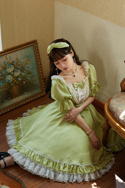 Lolita OP Dress - Midsummer Galaxy, 3 Colors, Bow Detail, Ruffled, Sweet Style - additional product view 7
