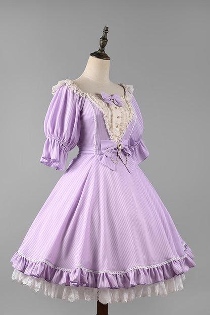 Lolita OP Dress - Midsummer Galaxy, 3 Colors, Bow Detail, Ruffled, Sweet Style - additional product view 9