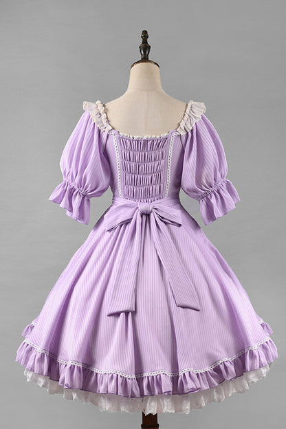 Lolita OP Dress - Midsummer Galaxy, 3 Colors, Bow Detail, Ruffled, Sweet Style - additional product view 10