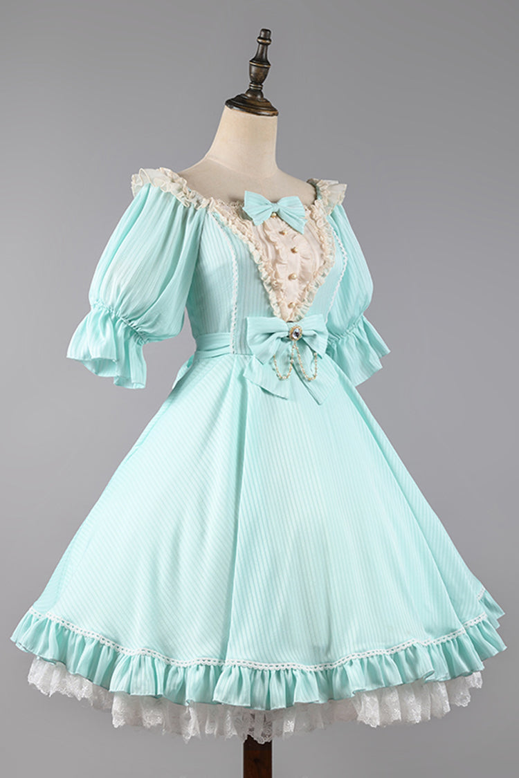 Lolita OP Dress - Midsummer Galaxy, 3 Colors, Bow Detail, Ruffled, Sweet Style - additional product view 12